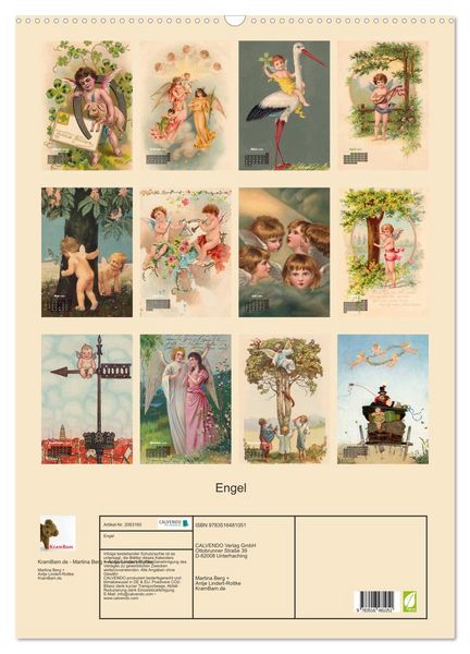 Produktbild: Engel (Wandkalender 2026 DIN A2 hoch), CALVENDO Monatskalender