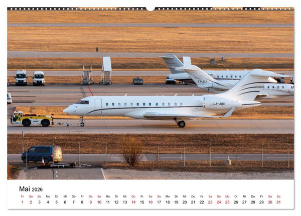 Produktbild: Die Welt der Privatjets (Wandkalender 2026 DIN A2 quer), CALVENDO Monatskalender