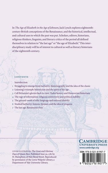 Produktbild: The Age of Elizabeth in the Age of Johnson