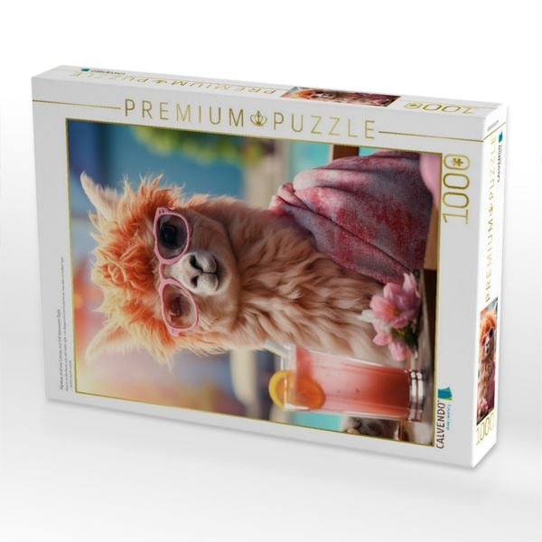 Produktbild: CALVENDO Puzzle Alpakas sind wie Lamas, nur mit besserem Style | 1000 Teile Lege-Gr&ouml;&szlig;e 64x48cm Foto-Puzzle f&uuml;r gl&uuml;ckliche Stunden