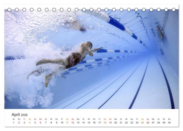 Produktbild: Schwimmen - Bahn f&uuml;r Bahn (Tischkalender 2026 DIN A5 quer), CALVENDO Monatskalender