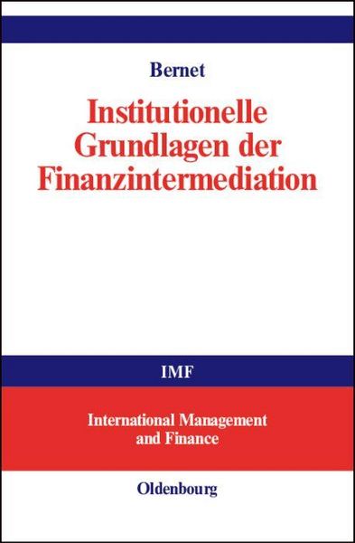 Produktbild: Institutionelle Grundlagen der Finanzintermediation