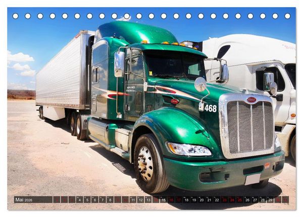 Produktbild: Amerikanische Lastwagen - Trucks (Tischkalender 2026 DIN A5 quer), CALVENDO Monatskalender