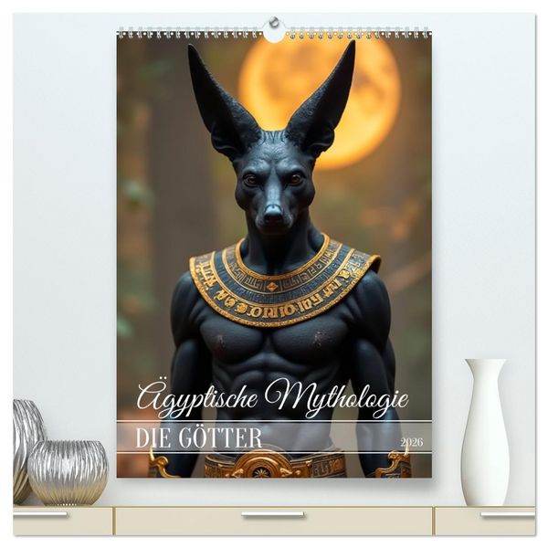 Produktbild: &Auml;gyptische Mythologie - G&ouml;tter, Helden und Monster (hochwertiger Premium Wandkalender 2026 DIN A2 hoch), Kunstdruck in Hochglanz
