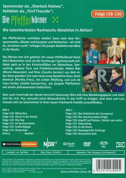 Produktbild: Die Pfefferk&ouml;rner Vol. 10 - Folge 118-130 [2 DVDs]