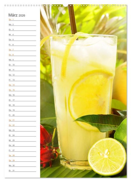 Produktbild: Tropical Cocktails - Erfrischend und fruchtig (Wandkalender 2026 DIN A2 hoch), CALVENDO Monatskalender