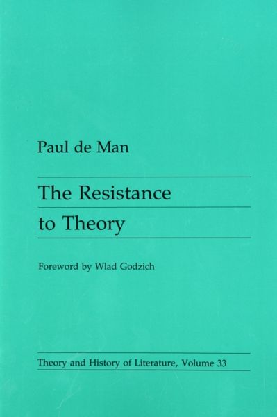 Produktbild: De Man, P: Resistance To Theory