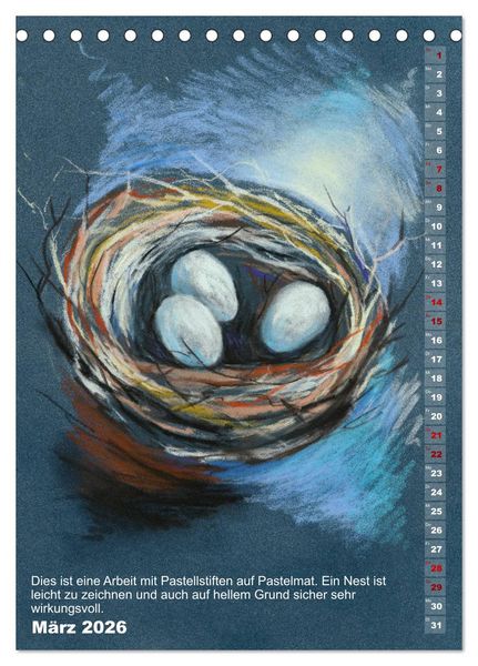 Produktbild: Mal mal mit Stiften (Tischkalender 2026 DIN A5 hoch), CALVENDO Monatskalender
