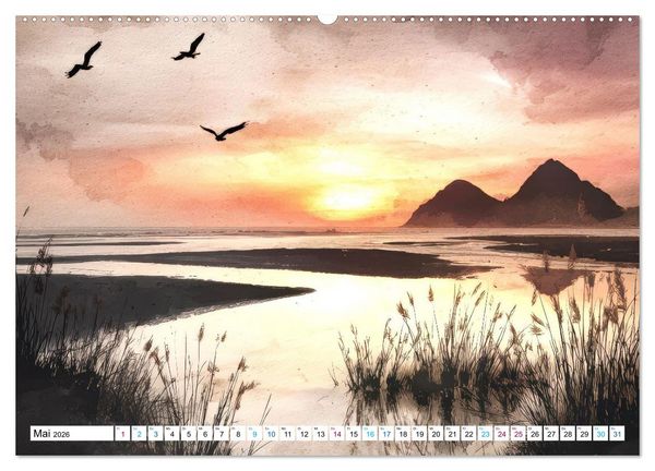 Produktbild: Meeresbrisen (hochwertiger Premium Wandkalender 2026 DIN A2 quer), Kunstdruck in Hochglanz