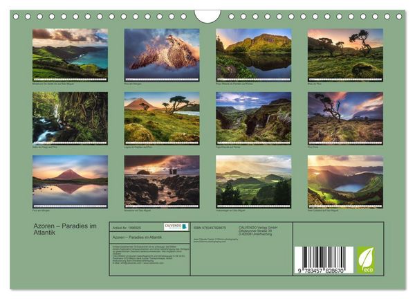 Produktbild: Azoren &ndash; Paradies im Atlantik (Wandkalender 2026 DIN A4 quer), CALVENDO Monatskalender