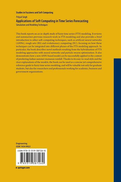 Produktbild: Applications of Soft Computing in Time Series Forecasting