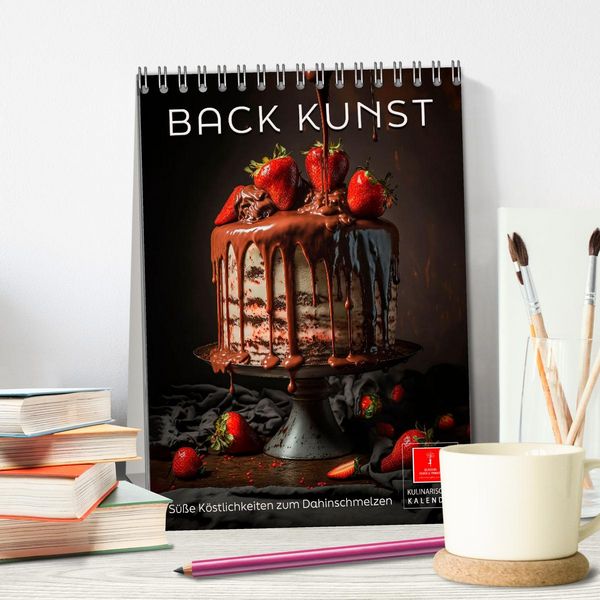 Produktbild: Back Kunst - S&uuml;&szlig;e K&ouml;stlichkeiten zum Dahinschmelzen (Tischkalender 2026 DIN A5 hoch), CALVENDO Monatskalender