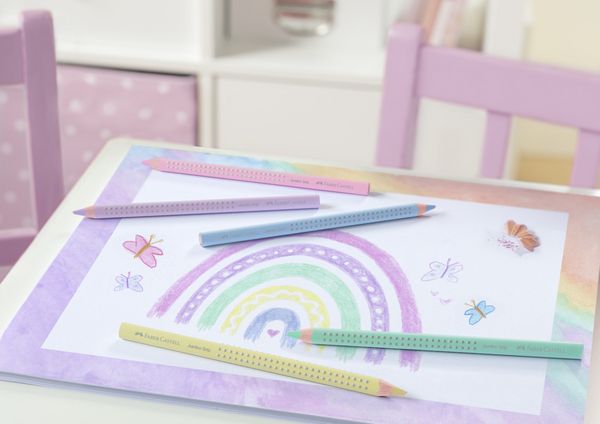 Produktbild: Faber-Castell Buntstifte Jumbo Grip pastell, 5er Set