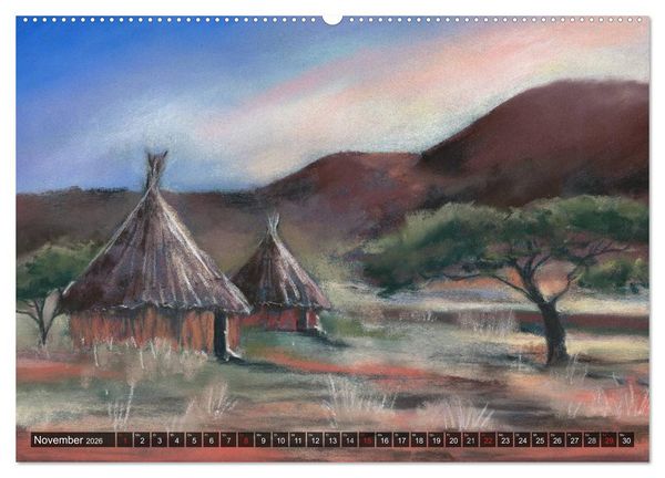 Produktbild: Afrika in Pastellgem&auml;lden (hochwertiger Premium Wandkalender 2026 DIN A2 quer), Kunstdruck in Hochglanz