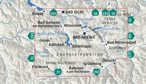 Produktbild: KOMPASS Wanderkarte 20 Dachstein, Ausseerland, Bad Goisern, Hallstatt 1:50.000