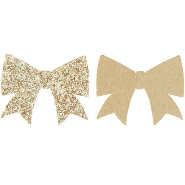 Produktbild: Streudekoration Schleifen, Gold Glitzer,