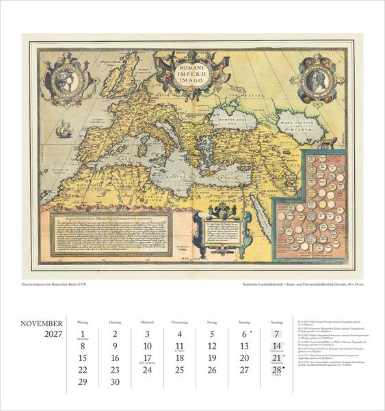 Produktbild: Geographisch-Kartographischer Kalender 2027