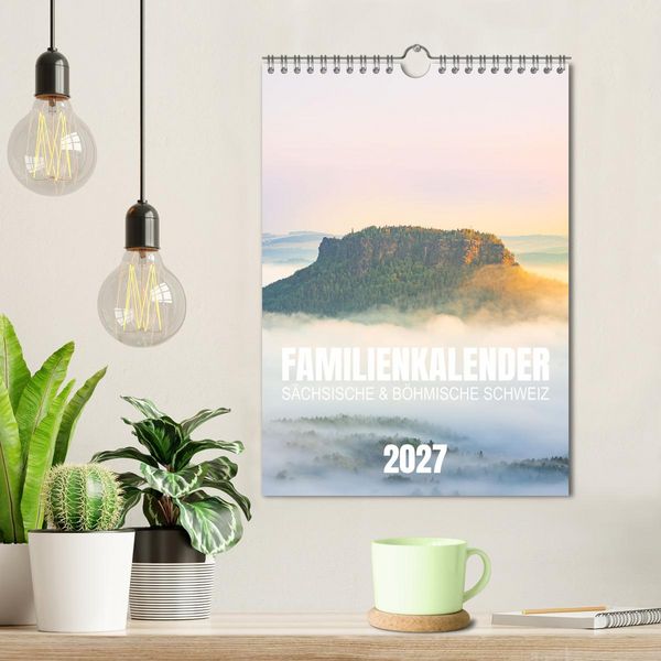 Produktbild: Familienkalender - S&auml;chsische und B&ouml;hmische Schweiz (Wandkalender 2027 DIN A4 hoch), CALVENDO Monatskalender