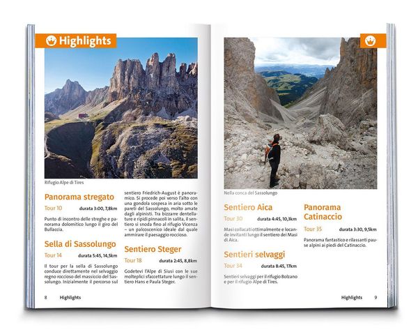Produktbild: KOMPASS guida escursionistica Alpe di Siusi, Sassolungo, Sciliar, Val di Tires, 35 itinerari