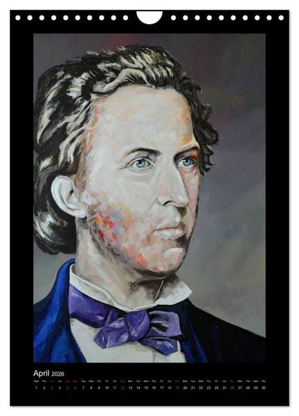 Produktbild: Pop Art Famous composers (Wall Calendar 2026 DIN A4 portrait), CALVENDO 12 Month Wall Calendar