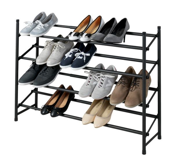 Produktbild: Anti-Rutsch-Schuhregal Mod. Hero ausziehbar, aus pulverbeschichtetem Metall