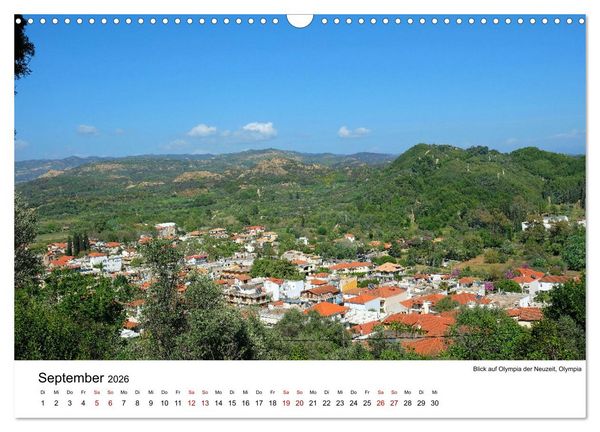 Produktbild: Von Olympia &uuml;ber Messene nach Mystras (Wandkalender 2026 DIN A3 quer), CALVENDO Monatskalender