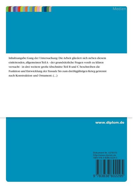 Produktbild: Fassadenentwicklungen im st&auml;dtischen niederdeutschen Fachwerk