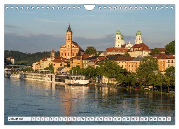 Produktbild: Drei Fl&uuml;sse Stadt Passau (Wandkalender 2026 DIN A4 quer), CALVENDO Monatskalender