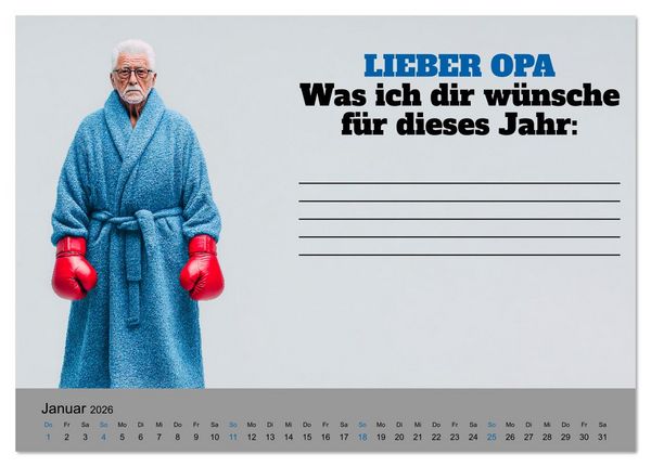 Produktbild: Kalender f&uuml;r Opa - Was ich dir sagen will (Tischkalender 2026 DIN A5 quer), CALVENDO Monatskalender