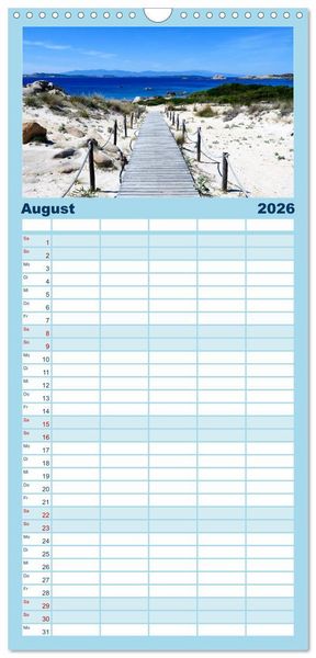 Produktbild: Familienplaner 2026 - Sardinien - Der Norden mit 5 Spalten (Wandkalender, 21 x 45 cm) CALVENDO