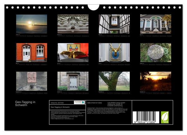 Produktbild: Geo-Tagging in Schwelm (Wandkalender 2026 DIN A4 quer), CALVENDO Monatskalender