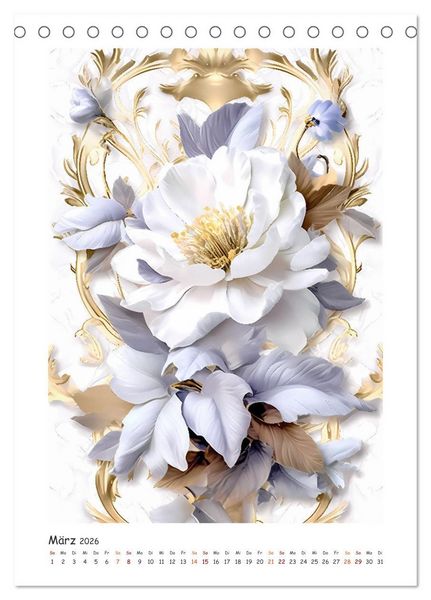 Produktbild: Blumen-Sinfonie (Tischkalender 2026 DIN A5 hoch), CALVENDO Monatskalender