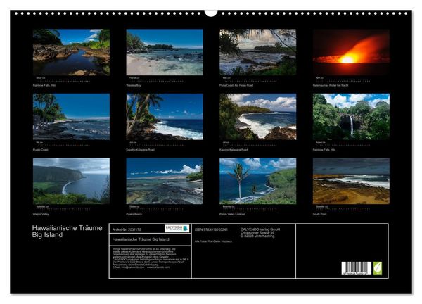 Produktbild: Hawaiianische Tr&auml;ume Big Island (Wandkalender 2026 DIN A2 quer), CALVENDO Monatskalender