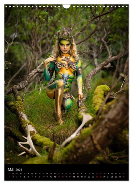 Produktbild: Klangk&ouml;rper - Bodypainting Adventures (Wandkalender 2026 DIN A3 hoch), CALVENDO Monatskalender