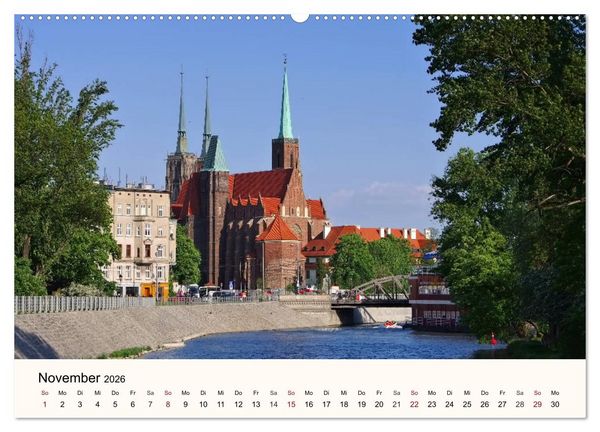 Produktbild: Die Dominsel - Historisches Zentrum der Stadt Breslau (Wandkalender 2026 DIN A2 quer), CALVENDO Monatskalender