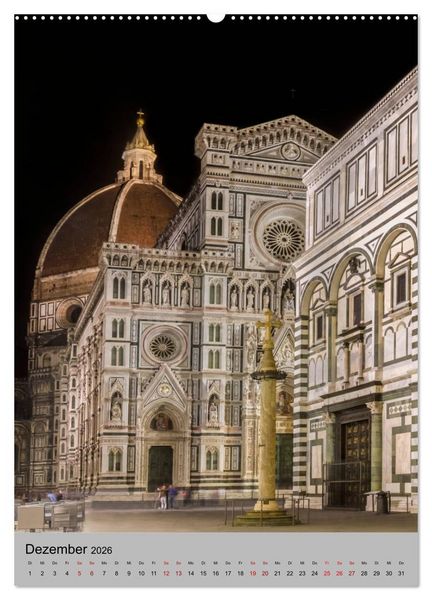 Produktbild: FLORENZ Impressionen bei Tag und Nacht (Wandkalender 2026 DIN A2 hoch), CALVENDO Monatskalender
