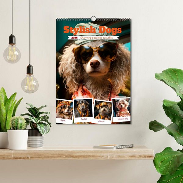 Produktbild: Stylish Dogs (Wall Calendar 2026 DIN A3 portrait), CALVENDO 12 Month Wall Calendar
