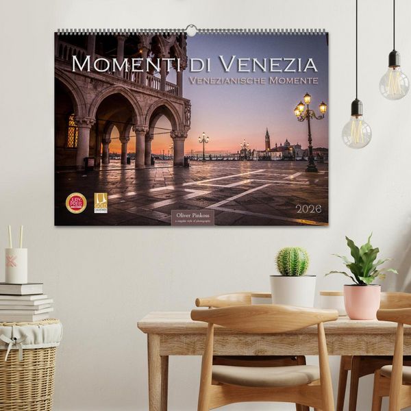 Produktbild: Momenti di Venezia - Venezianische Momente (Wandkalender 2026 DIN A2 quer), CALVENDO Monatskalender