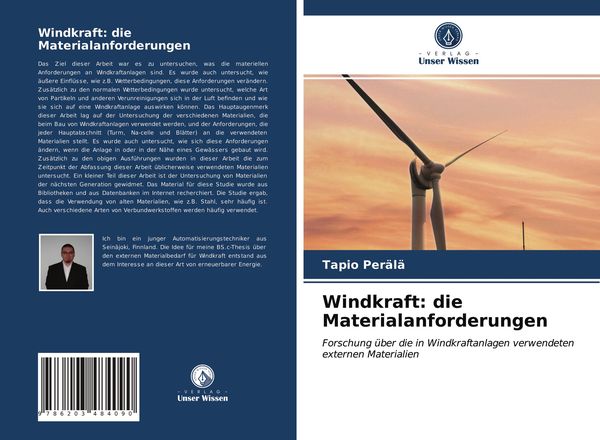 Windkraft: die Materialanforderungen, Taschenbuch von Tapio Perälä, Verlag Unser Wissen, 9786203484090