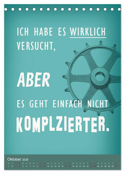 Produktbild: B&uuml;ro und so ... (Tischkalender 2026 DIN A5 hoch), CALVENDO Monatskalender