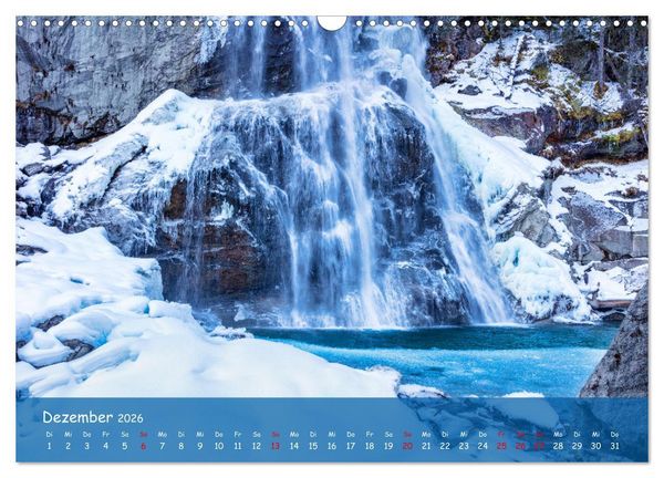 Produktbild: Faszinierende Naturschauspiele - imposante Klamm und Wasserfall Fotografie (Wandkalender 2026 DIN A3 quer), CALVENDO Monatskalender