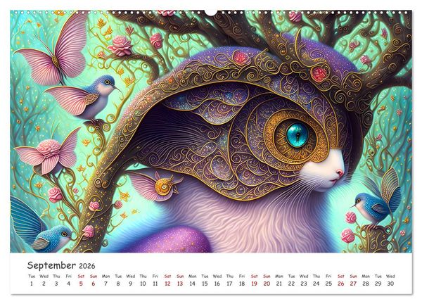Produktbild: Fabulous creatures - In the land of mythical creatures (Wall Calendar 2026 DIN A2 landscape), CALVENDO 12 Month Wall Calendar