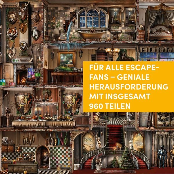 Produktbild: Puzzle-R&auml;tsel-Adventskalender: Das verwunschene Schloss &ndash; 24 Puzzles mit insgesamt 960 Teilen