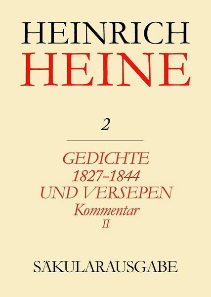 Produktbild: Gedichte 1827-1844 und Versepen. Kommentar II