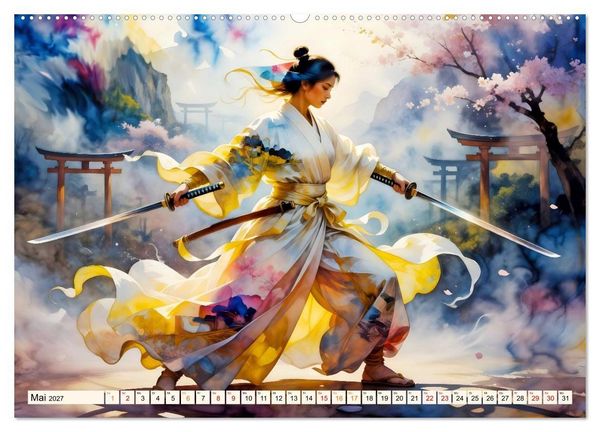 Produktbild: Im Schatten des Katana (hochwertiger Premium Wandkalender 2027 DIN A2 quer), Kunstdruck in Hochglanz