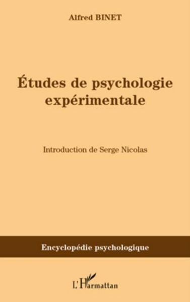 Produktbild: Etudes de psychologie experimentale