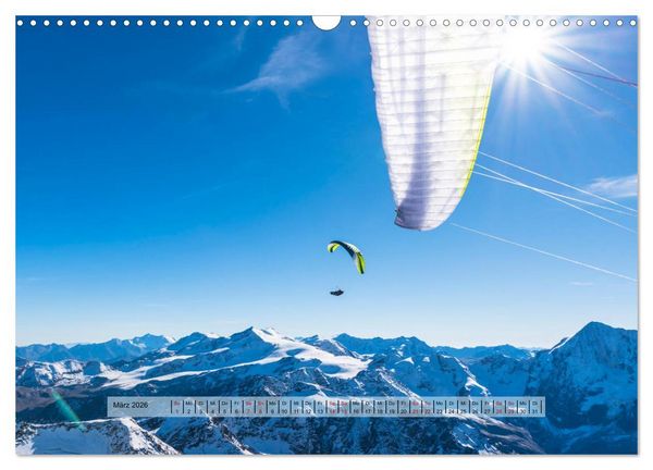 Produktbild: Paragliding - lautloses Schweben (Wandkalender 2026 DIN A3 quer), CALVENDO Monatskalender