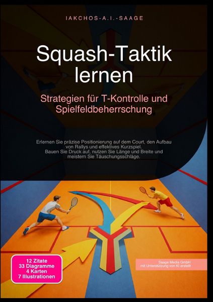 Produktbild: Squash-Taktik lernen: Strategien f&uuml;r T-Kontrolle und Spielfeldbeherrschung