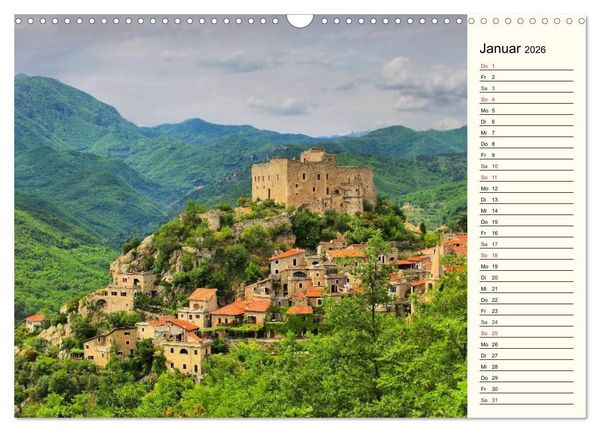 Produktbild: Ligurien - Berge und Meer (Wandkalender 2026 DIN A3 quer), CALVENDO Monatskalender