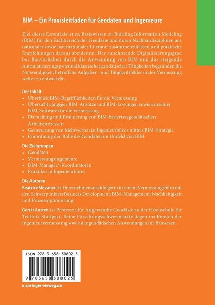 Produktbild: BIM &ndash; Ein Praxisleitfaden f&uuml;r Geod&auml;ten und Ingenieure